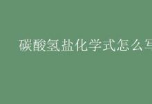 中考快訊：碳酸氫鹽化學(xué)式怎么寫
