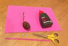 手工制作松塔鼠標