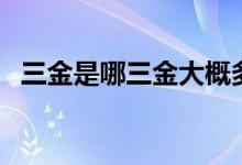 三金是哪三金大概多少錢(三金是哪三金)