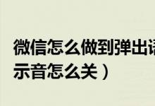 微信怎么做到彈出語(yǔ)音通話(huà)（微信語(yǔ)音通話(huà)提示音怎么關(guān)）