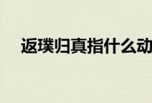 返璞歸真指什么動物（反璞歸真的動物）