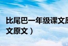 比尾巴一年級課文原文（小學一年級比尾巴課文原文）