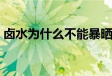 鹵水為什么不能暴曬（鹵水變黑怎樣調(diào)回來(lái)）