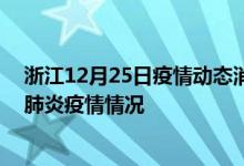 浙江12月25日疫情動(dòng)態(tài)消息:浙江昨日24號(hào)新型冠狀病毒肺炎疫情情況