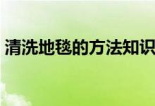 清洗地毯的方法知識（清洗地毯的具體方法）
