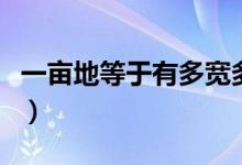 一畝地等于有多寬多長(zhǎng)（一畝地等于多長(zhǎng)多寬）