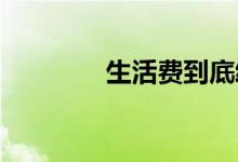 生活費(fèi)到底給多少是個(gè)難題