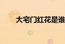 大宅門紅花是誰(大宅門的紅花是誰)