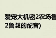 愛寵大機(jī)密2農(nóng)場(chǎng)魯叔是什么犬種(愛寵大機(jī)密2魯叔的配音)