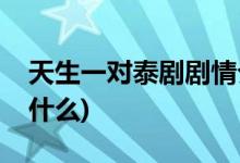 天生一對(duì)泰劇劇情介紹(泰劇天生一對(duì)主要講什么)