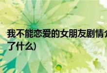 我不能戀愛(ài)的女朋友劇情介紹(電視劇我不能戀愛(ài)的女朋友講了什么)