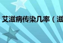 艾滋病傳染幾率（滋病的感染幾率有多大？）