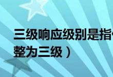 三級響應(yīng)級別是指什么?（應(yīng)急響應(yīng)由一級調(diào)整為三級）