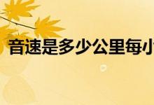 音速是多少公里每小時（1音速是多少馬赫）