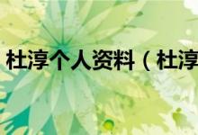 杜淳個人資料（杜淳妻子王燦個人資料簡介）