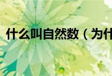 什么叫自然數(shù)（為什么0是最小的自然數(shù)？）