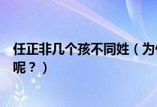 任正非幾個孩不同姓（為什么任正非三個孩子姓氏各不相同呢？）
