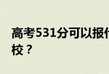 高考531分可以報(bào)什么？531分可以上哪些院校？