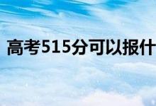 高考515分可以報什么？515能分哪些院校？