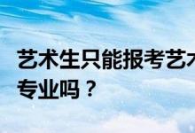 藝術生只能報考藝術類專業(yè)嗎？他們能填一般專業(yè)嗎？