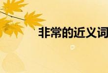 非常的近義詞（非常的的意思）