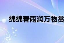 綿綿春雨潤萬物賞析（綿綿春雨潤萬物）