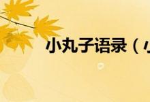 小丸子語錄（小丸子語錄有什么）