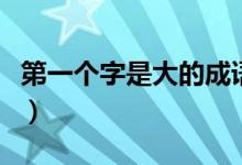 第一個字是大的成語（以大開頭的成語有哪些）