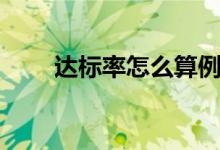 達(dá)標(biāo)率怎么算例題（達(dá)標(biāo)率怎么算）