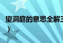 望洞庭的意思全解三年級(jí)（望洞庭的意思全解）