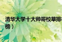 清華大學(xué)十大帥哥校草排行榜（清華大學(xué)十大帥哥校草排行榜）