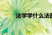 法學(xué)學(xué)什么法最好（法學(xué)學(xué)什么）
