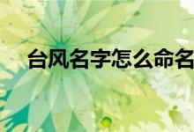 臺風名字怎么命名的（臺風怎么起名字）