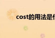 cost的用法是什么（cost的用法）