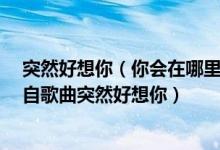 突然好想你（你會(huì)在哪里什么歌 突然好想你 你會(huì)在哪里出自歌曲突然好想你）
