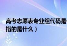 高考志愿表專業(yè)組代碼是什么（高考志愿填報的專業(yè)組代碼指的是什么）