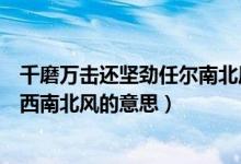 千磨萬擊還堅(jiān)勁任爾南北風(fēng)的意思（千磨萬擊還堅(jiān)勁任爾東西南北風(fēng)的意思）