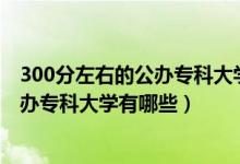 300分左右的公辦?？拼髮W(xué)全國（2022高考300分左右的公辦?？拼髮W(xué)有哪些）