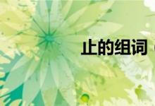止的組詞（止怎么組詞）