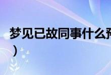 夢(mèng)見已故同事什么預(yù)兆（夢(mèng)見已故同事的寓意）