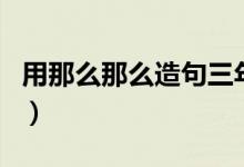 用那么那么造句三年級(jí)上冊(cè)（用那么那么造句）