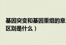 基因突變和基因重組的意義是什么（基因突變和基因重組的區(qū)別是什么）