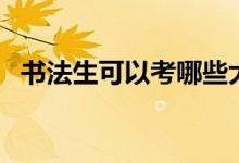 書法生可以考哪些大學(xué)（高考招生的學(xué)校）