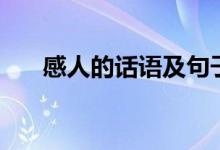 感人的話語(yǔ)及句子（比較感人的句子）