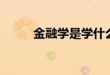 金融學(xué)是學(xué)什么的（有哪些課程）