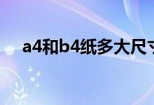 a4和b4紙多大尺寸（a4和b4紙的尺寸）