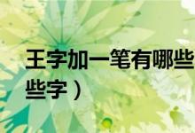 王字加一筆有哪些字20個(gè)（王字加一筆有哪些字）