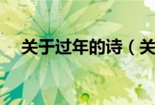 關(guān)于過年的詩（關(guān)于過年的古詩有哪些）