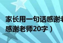 家長用一句話感謝老師六年級（家長用一句話感謝老師20字）