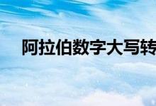 阿拉伯數(shù)字大寫轉(zhuǎn)換（阿拉伯數(shù)字大寫）
